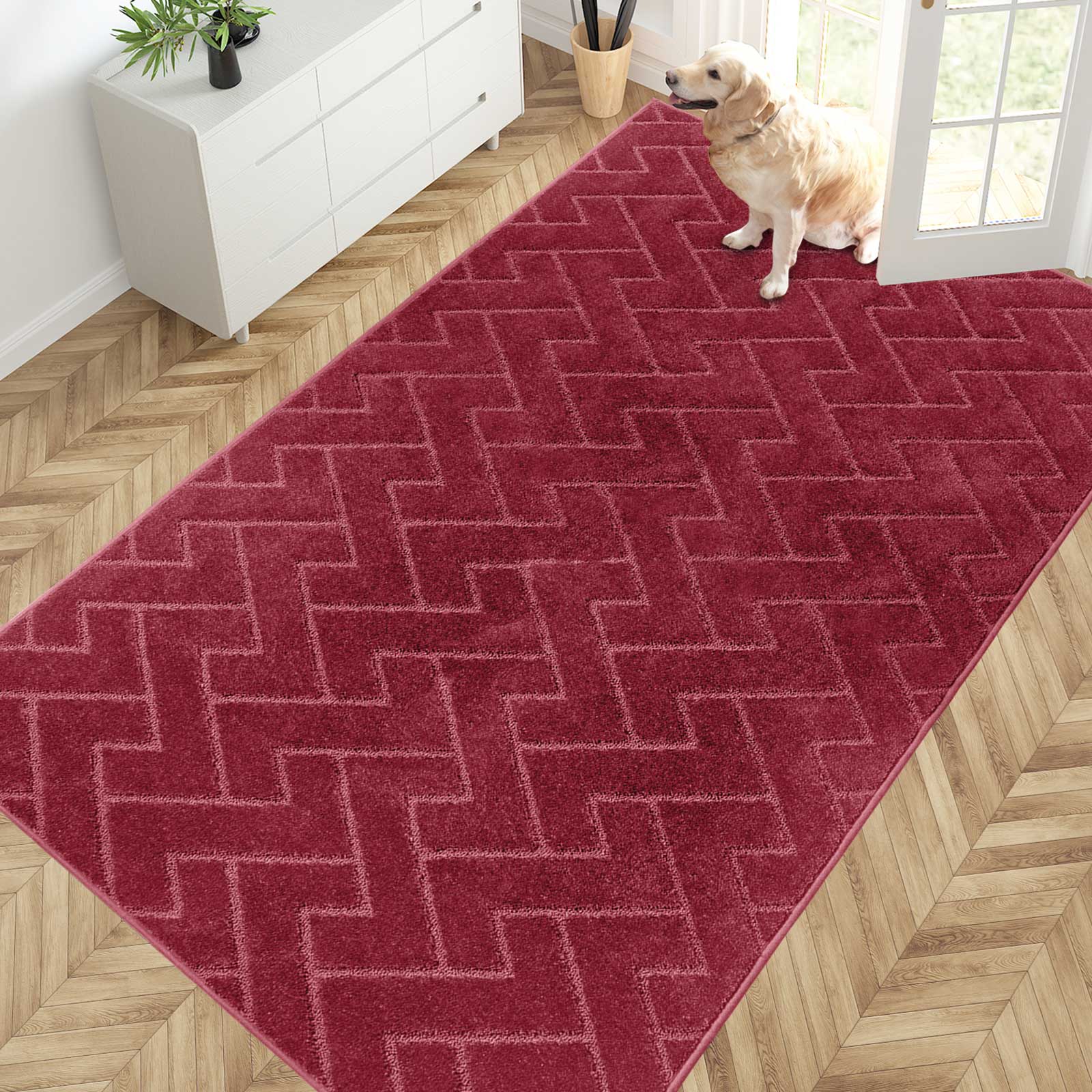 Machine Washable Chevron Dirt Trapper Door Mat