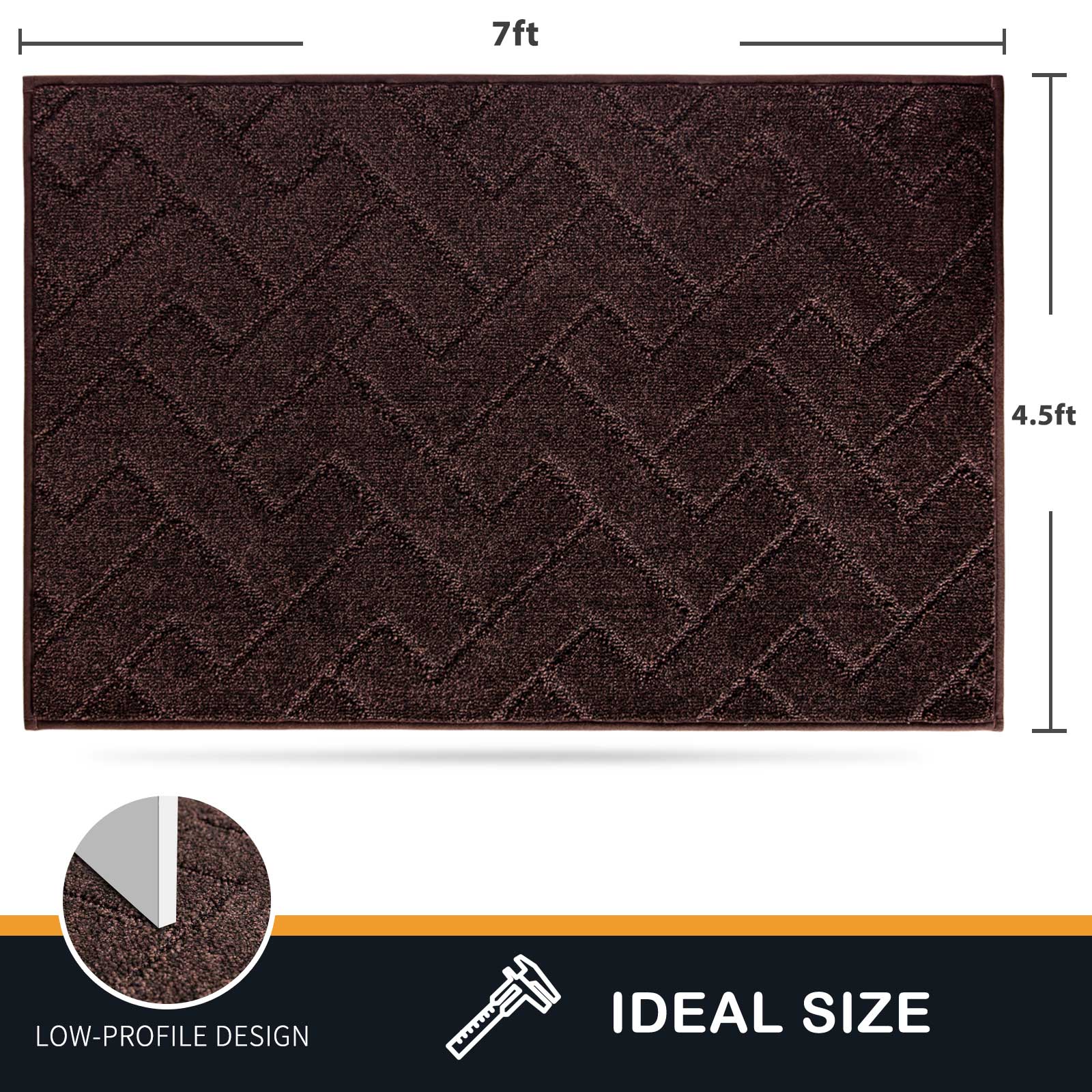 Machine Washable Chevron Dirt Trapper Door Mat