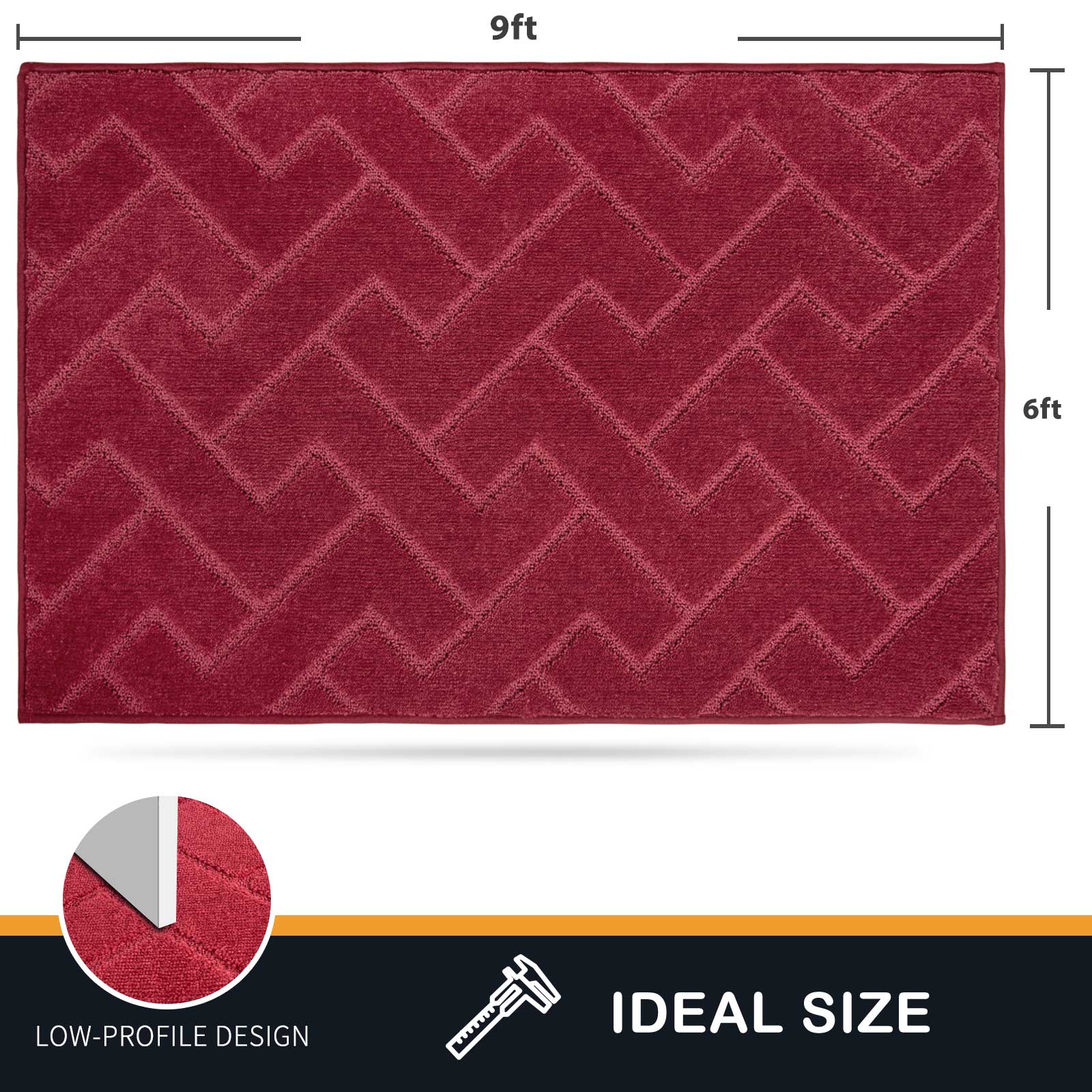 Machine Washable Chevron Dirt Trapper Door Mat