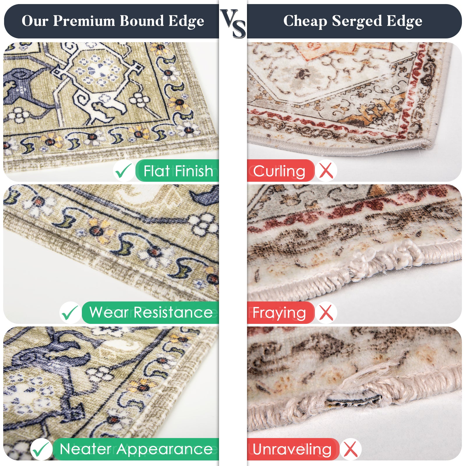 Machine Washable Farmhouse Boho Area Rug