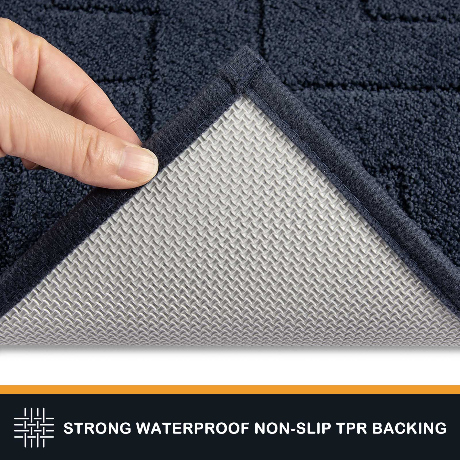 Machine Washable Chevron Dirt Trapper Door Mat