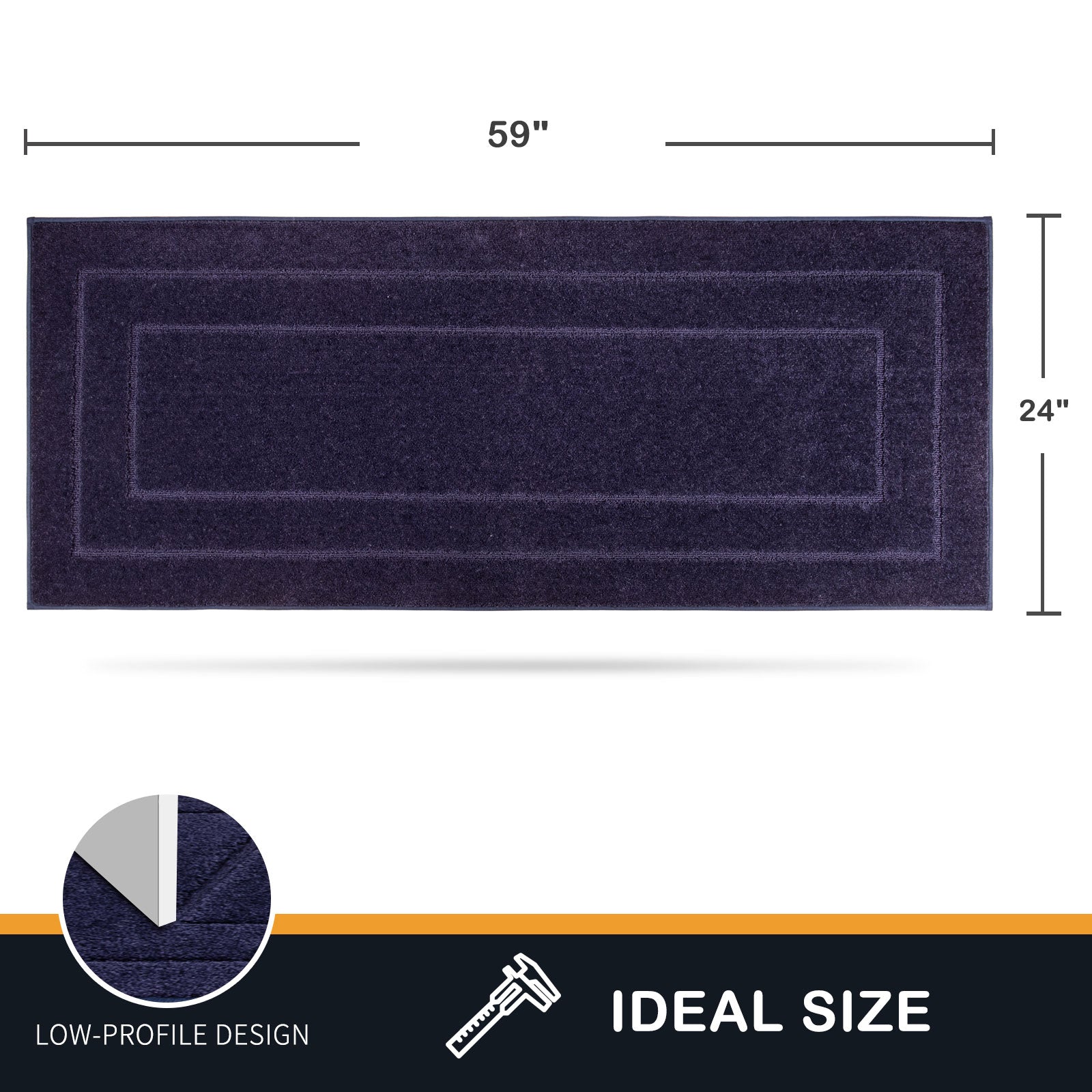 Machine Washable Bordered Dirt Trapper Door Mat