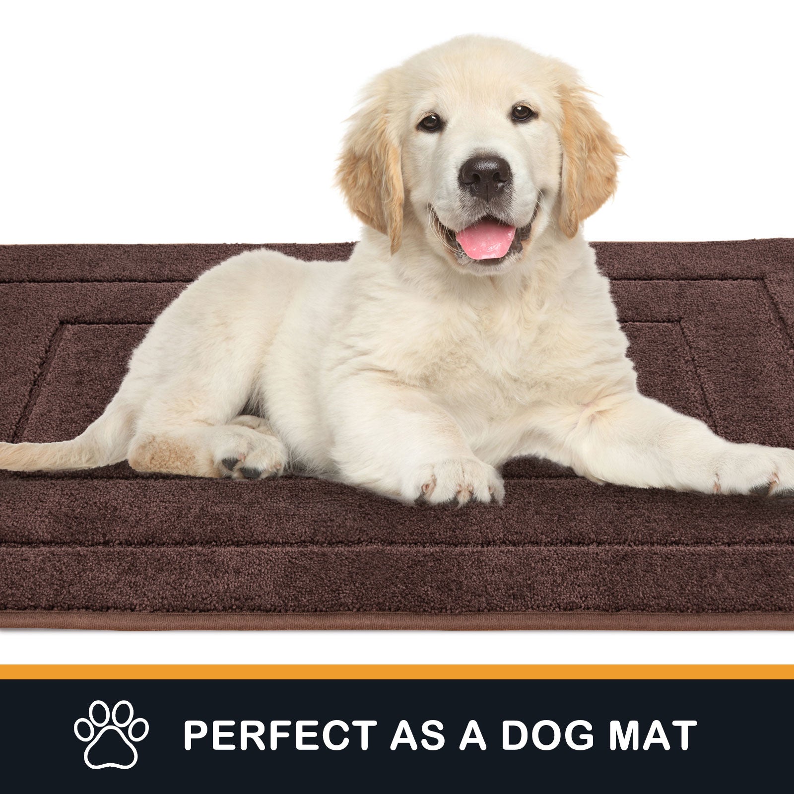 Machine Washable Bordered Dirt Trapper Door Mat