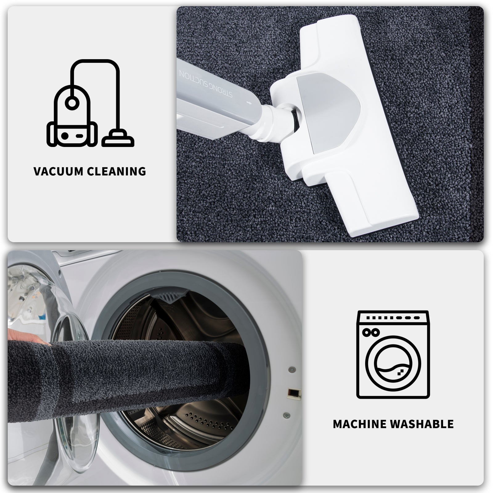 Machine Washable Bordered Dirt Trapper Door Mat