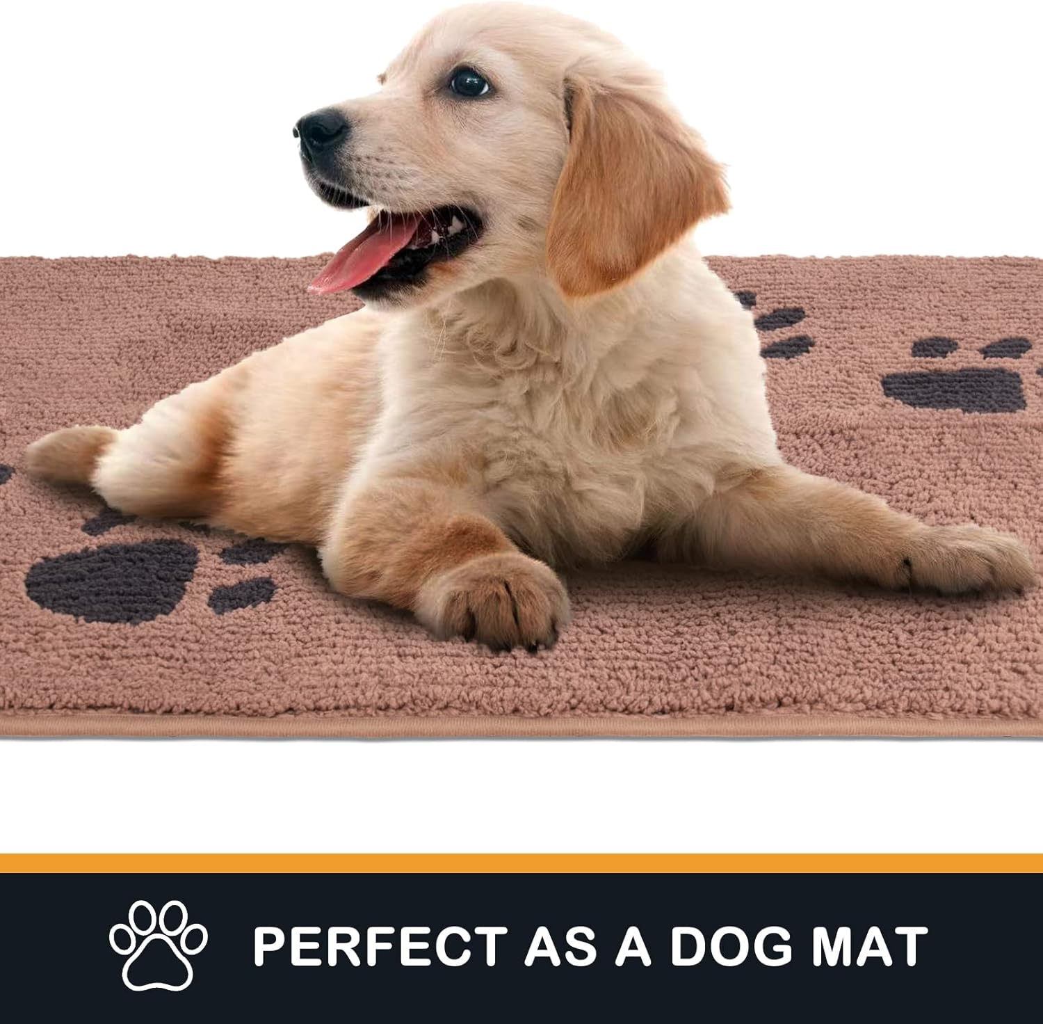 Machine Washable Paw Pattern Dirt Trapper Door Mat